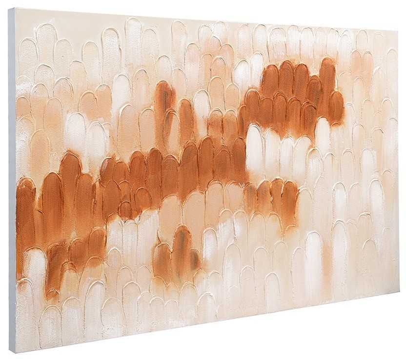 Панно декоративное с ручной росписью by feel, 120х80 см, охра (78831)