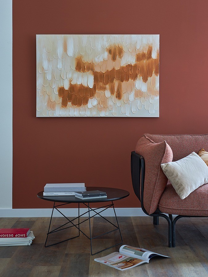 Панно декоративное с ручной росписью by feel, 120х80 см, охра (78831)