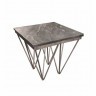 Стол приставной Кито F13605-10-S, Каркас металл, столешка камень, dark grey, ROOMERS FURNITURE