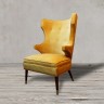 Кресло Падрино LC-2611L/CW260-16, каркас дерево, обивка ткань, CW260-16 warm yellow, ROOMERS FURNITURE