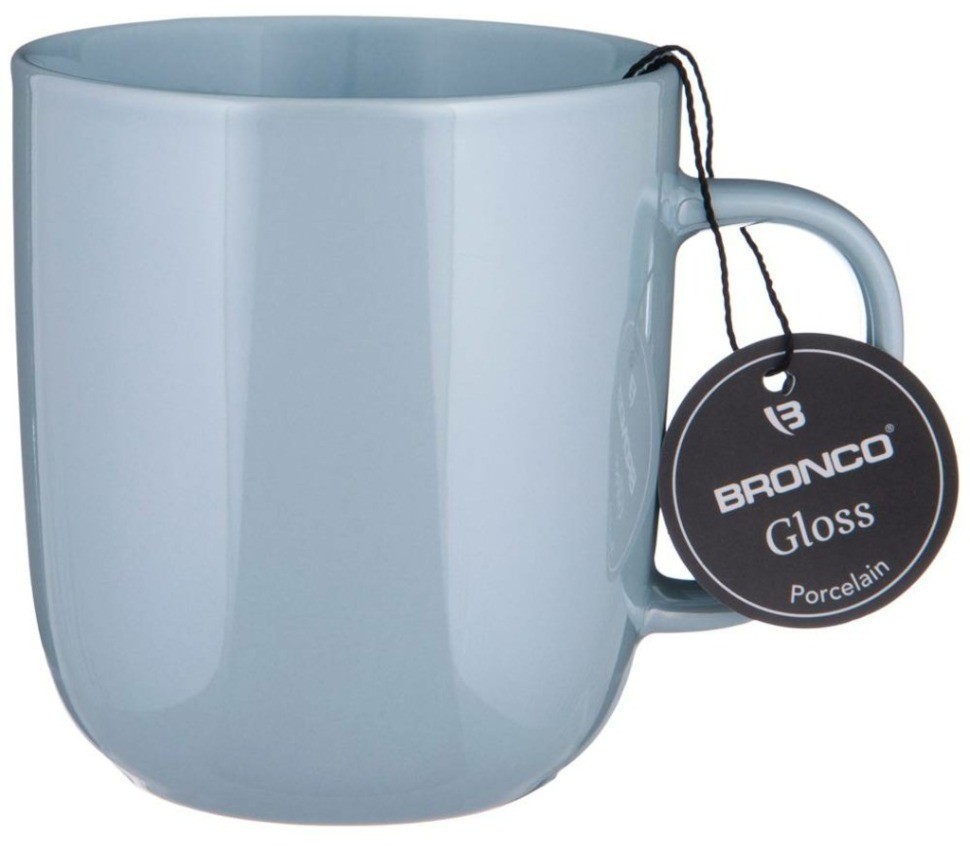 Кружка bronco "gloss" 400 мл голубая (407-135)