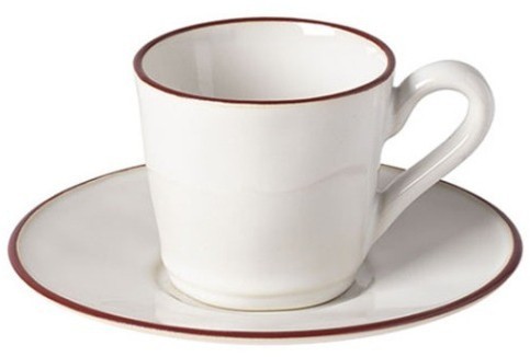 Кофейная пара ATCS02-RED(ATCS02-RED), керамика, White, red, Costa Nova
