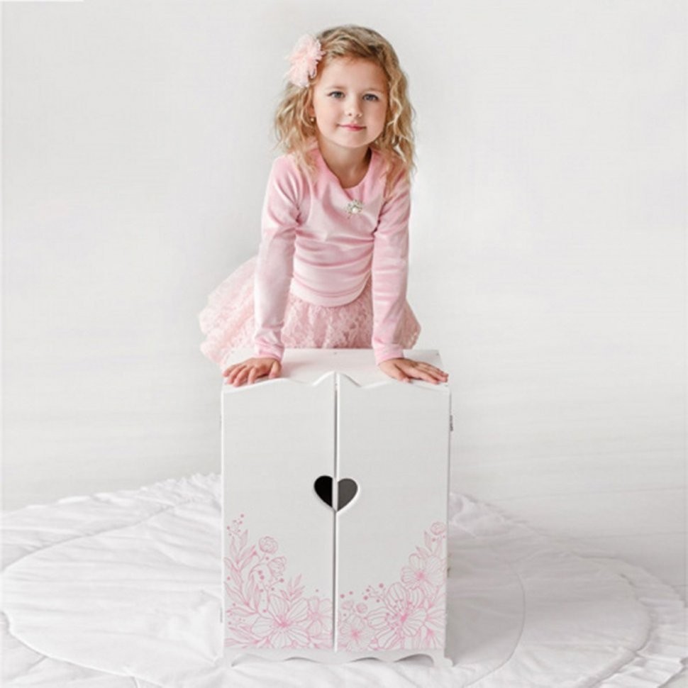 Шкаф для кукол, цвет: белый (PFD120-59)