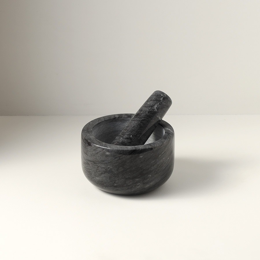 Ступка marm, 12,7х7,6 см, черный мрамор (79566)