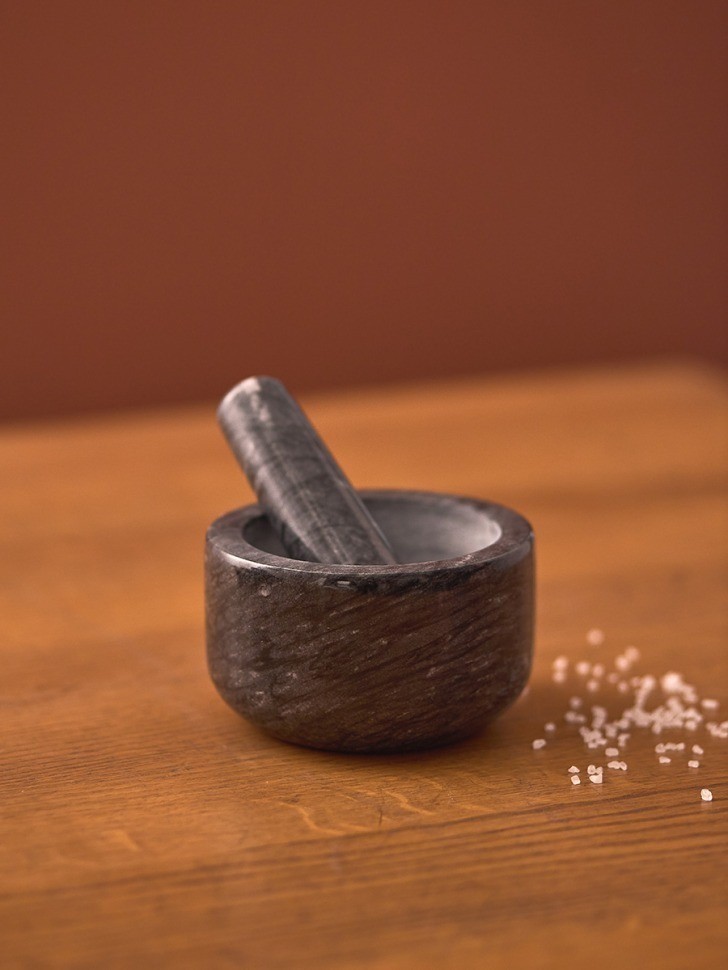 Ступка marm, 12,7х7,6 см, черный мрамор (79566)