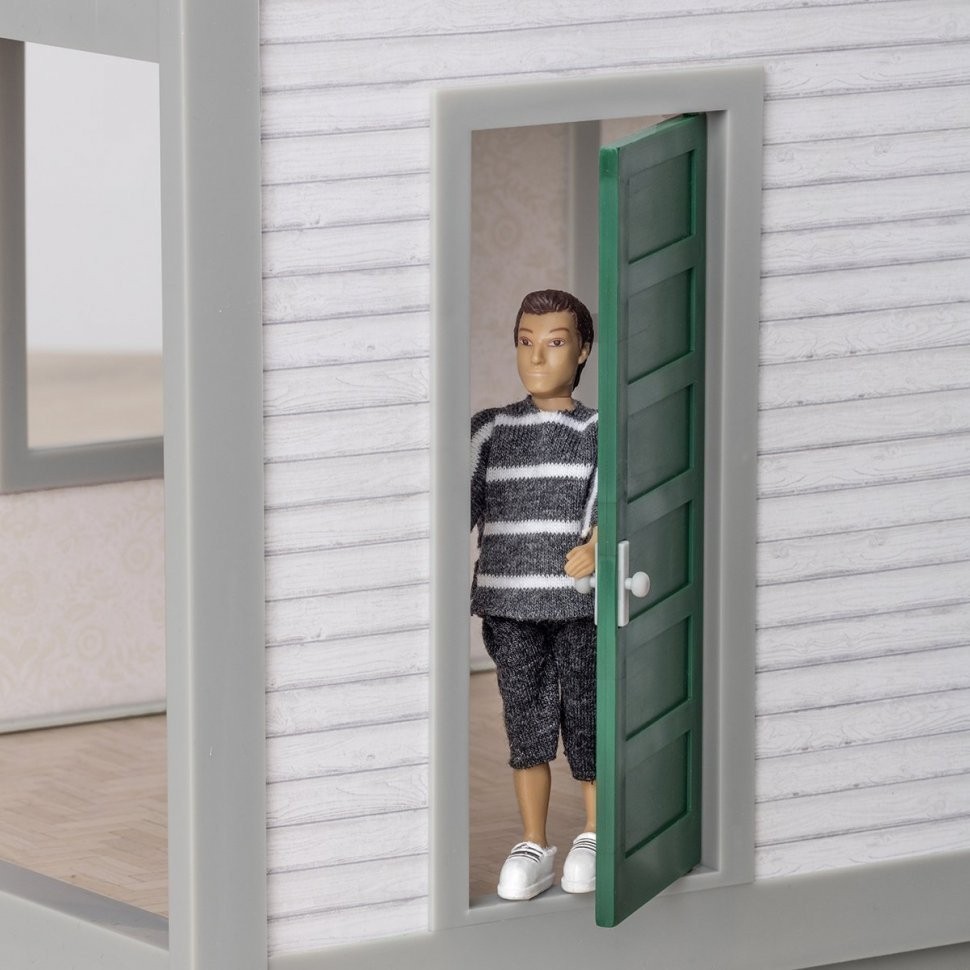 Кукольный домик "Комната 22 см", открытый на 360°, обои в наборе, для кукол 12 см (LB_60102200)