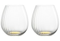 Набор бокалов для вина alice в подарочной упаковке, 610 мл, золотистые, 2 шт. (76598)