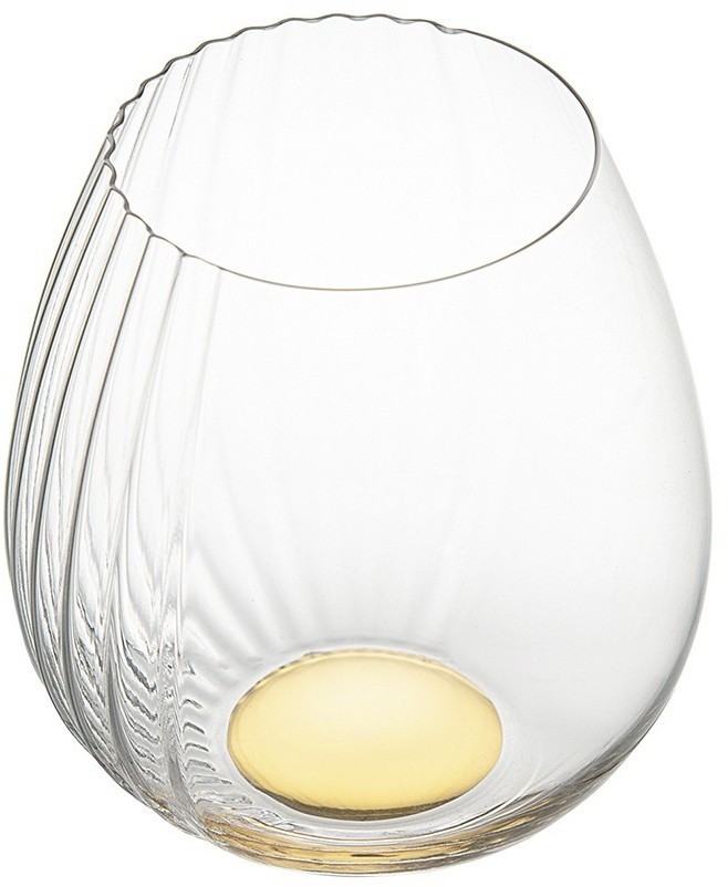 Набор бокалов для вина alice в подарочной упаковке, 610 мл, золотистые, 2 шт. (76598)