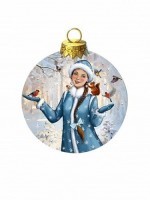 Новогодний шар Зимняя сказка с кристаллами Swarovski (3128)