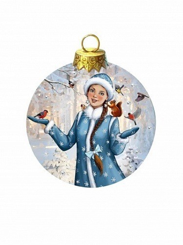 Новогодний шар Зимняя сказка с кристаллами Swarovski (3128)