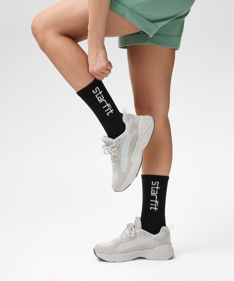Носки спортивные STARFIT Crew, черный, р. 35-38, 2 пары (2126341)