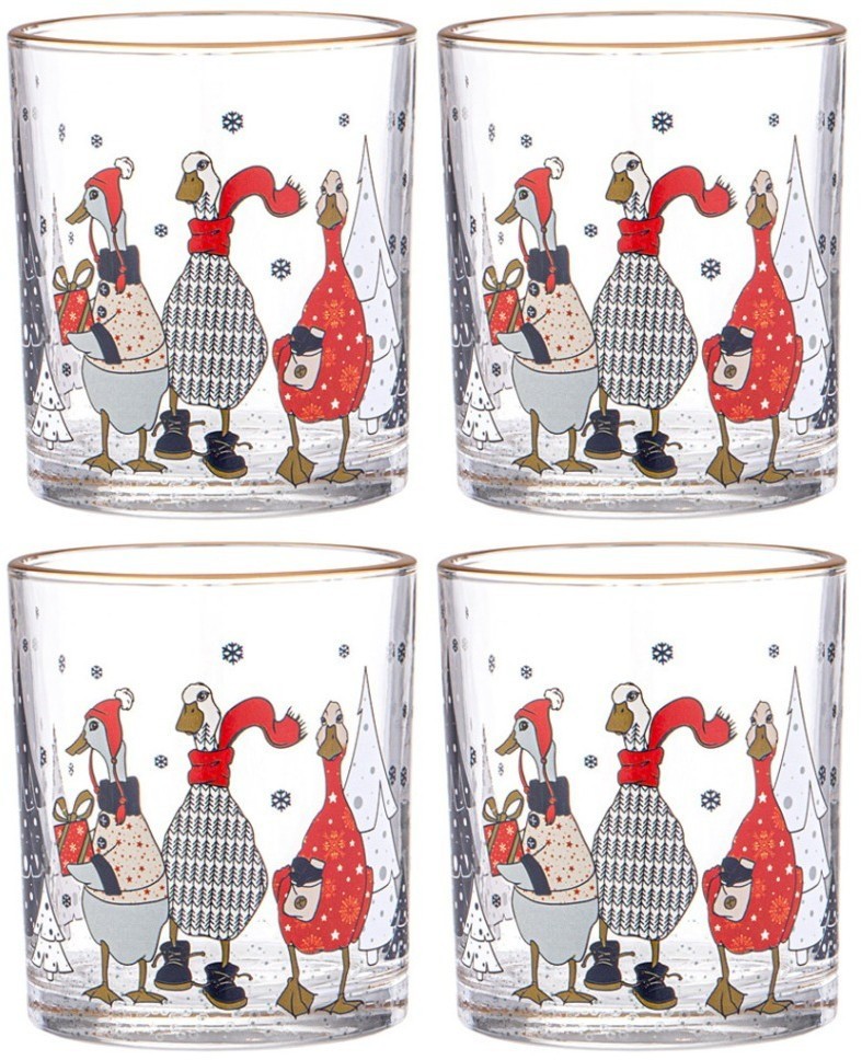 Набор стаканов "family christmas" из 4-х шт. 320 мл Agness (887-469)