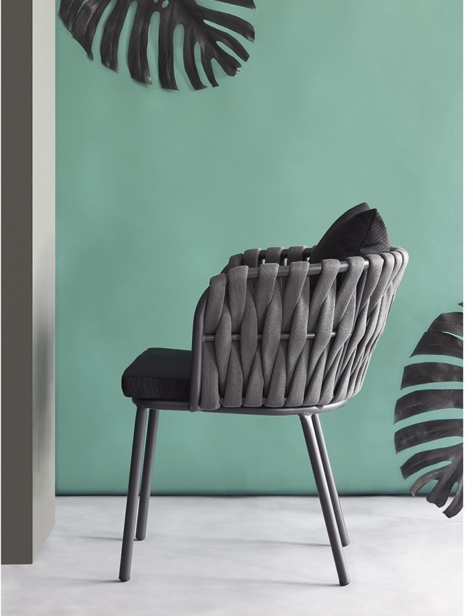 Стул braid, серый/черный (77581)