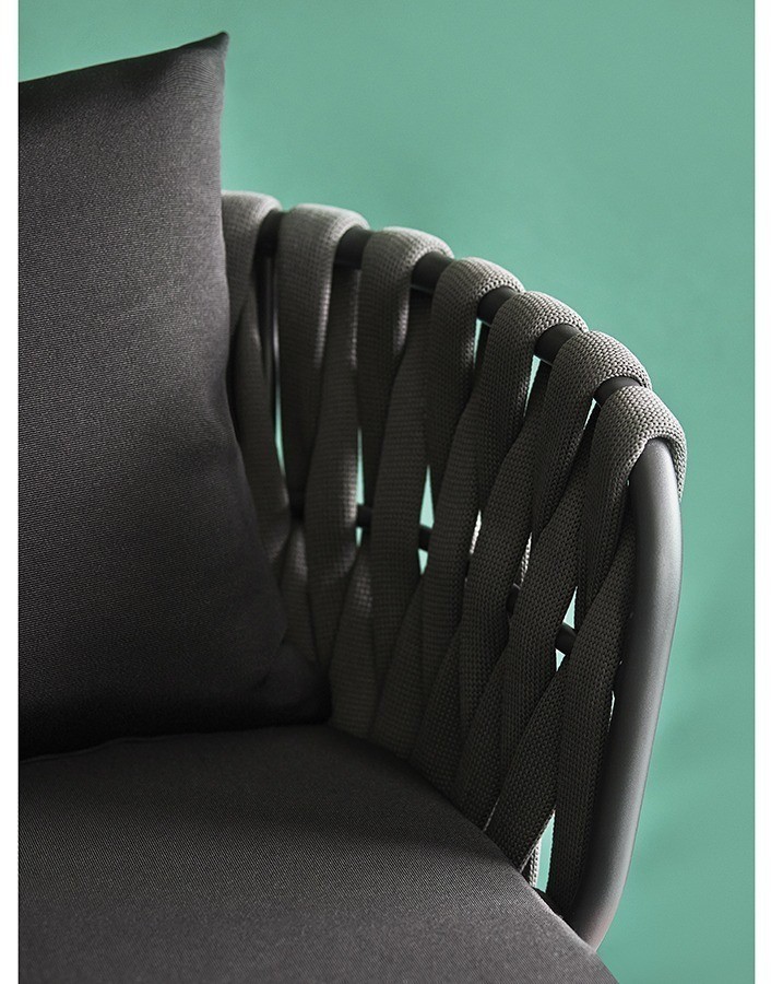 Стул braid, серый/черный (77581)