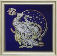 Картина Звездный рак с кристаллами Swarovski (1736)