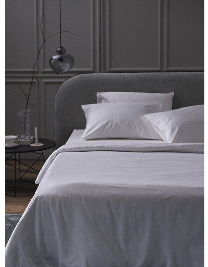 Комплект постельного белья из плотного сатина белого цвета из коллекции essential, 150х200 см (77115)