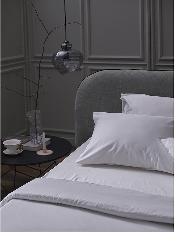 Комплект постельного белья из плотного сатина белого цвета из коллекции essential, 150х200 см (77115)