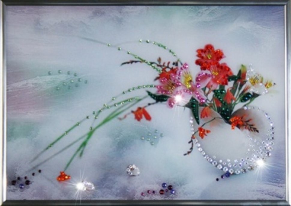 Картина Ракушка с кристаллами Swarovski (1256)