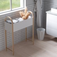 Подставка для растений bellwood, белый/натуральное дерево (67658)