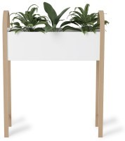 Подставка для растений bellwood, белый/натуральное дерево (67658)