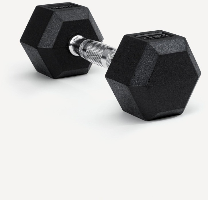 Гантель гексагональная DB-301 4 кг, обрезиненная, черный, пара (1551372)