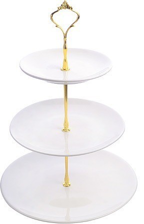 Конфетница 3ярус 15-20-25см фарфор LR (60012)