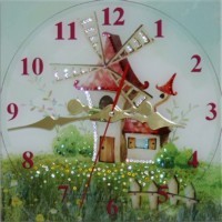 Картина Часы Сказочный мир с кристаллами Swarovski (1642)