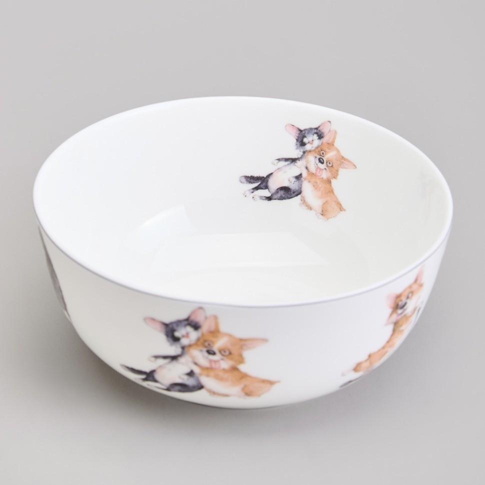 Салатник - тарелка суповая lefard  "лучшие друзья" 15,5*7 см 800 мл (415-2180)