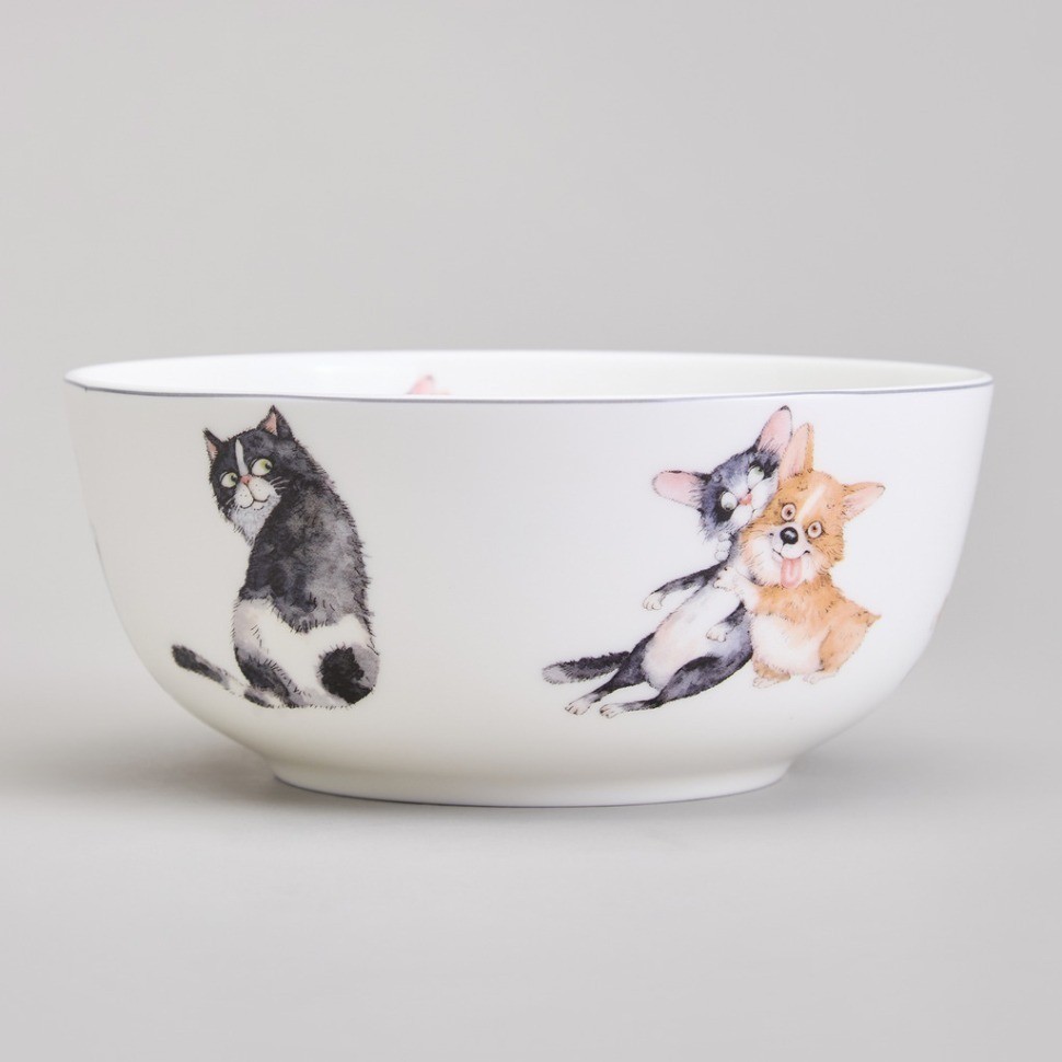 Салатник - тарелка суповая lefard  "лучшие друзья" 15,5*7 см 800 мл (415-2180)