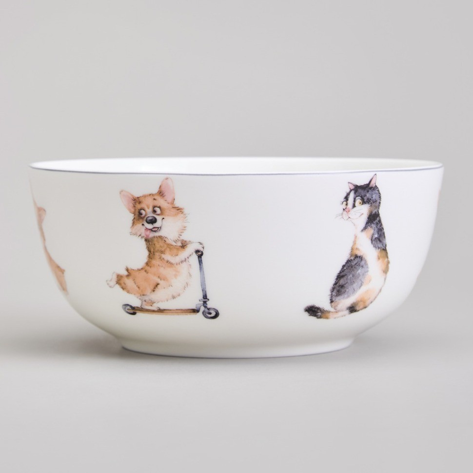 Салатник - тарелка суповая lefard  "лучшие друзья" 15,5*7 см 800 мл (415-2180)