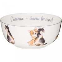 Салатник - тарелка суповая lefard  &quot;лучшие друзья&quot; 15,5*7 см 800 мл (415-2180)