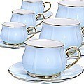 Чайный сервиз на 6 персон фарфор 12 предметов 200 мл (30530)