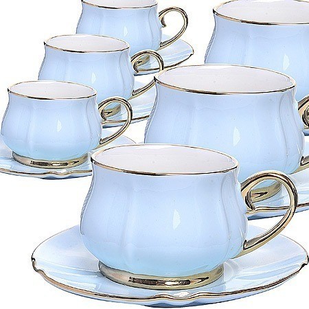 Чайный сервиз на 6 персон фарфор 12 предметов 200 мл (30530)