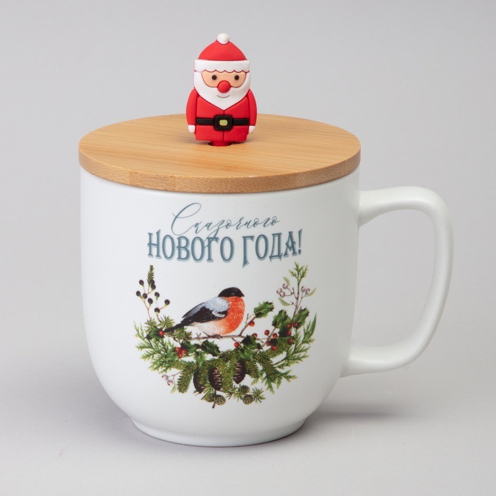 Кружка lefard winter story 390мл с бамбуковой крышкой мал.уп.=6шт (756-469)