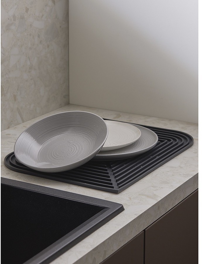 Коврик для сушки посуды dry flex, 34,6х44,6 см, графит (77271)