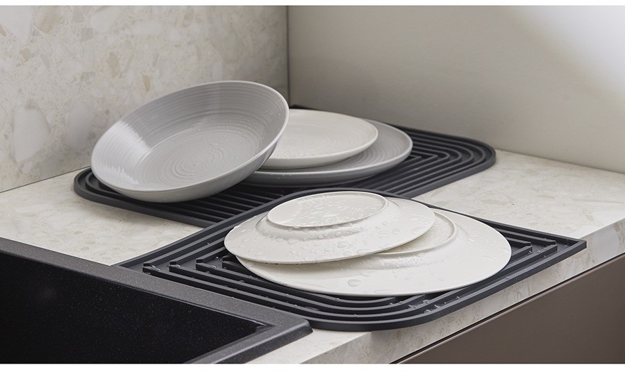 Коврик для сушки посуды dry flex, 34,6х44,6 см, графит (77271)