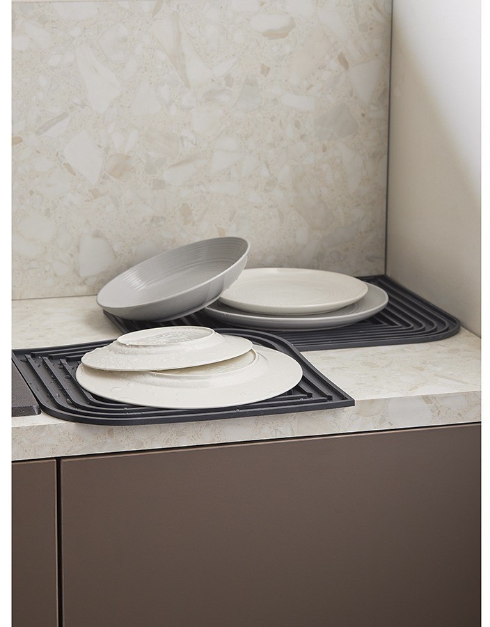 Коврик для сушки посуды dry flex, 34,6х44,6 см, графит (77271)