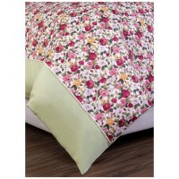 Кпб 2-х сп &quot;розовый сад&quot;,зел+цв, 100% х\б, сатин+сорочка SANTALINO (984-905)