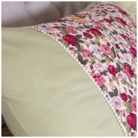 Кпб 2-х сп &quot;розовый сад&quot;,зел+цв, 100% х\б, сатин+сорочка SANTALINO (984-905)