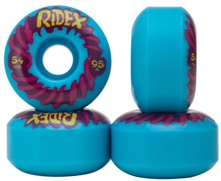 Комплект колес для скейтборда 54x32 мм, 95A, голубой (2111124)