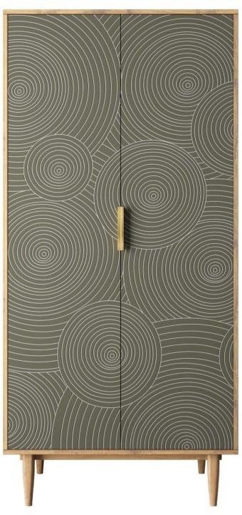 Шкаф малый двухстворчатый Line R24/browngrey-ET