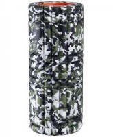 Ролик массажный FA-508, EVA/PP, низкая жесткость, 33x14 cм, зеленый камуфляж/оранжевый (2103725)