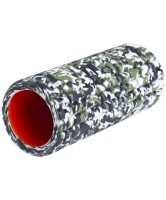 Ролик массажный FA-508, EVA/PP, низкая жесткость, 33x14 cм, зеленый камуфляж/оранжевый (2103725)