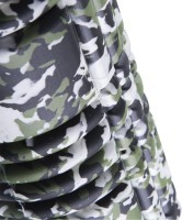 Ролик массажный FA-508, EVA/PP, низкая жесткость, 33x14 cм, зеленый камуфляж/оранжевый (2103725)