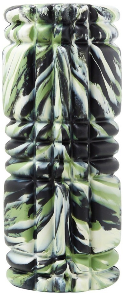 Ролик массажный FA-508, EVA/PP, низкая жесткость, 33x14 cм, зеленый камуфляж/оранжевый (2103725)