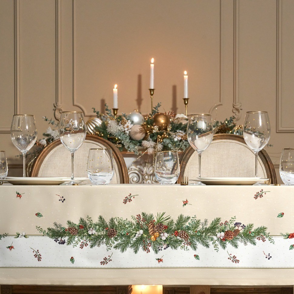 Скатерть "celebration" 160х220см ,бежевый,100% хлопок с пропиткой,твил Lefard (850-734-24)