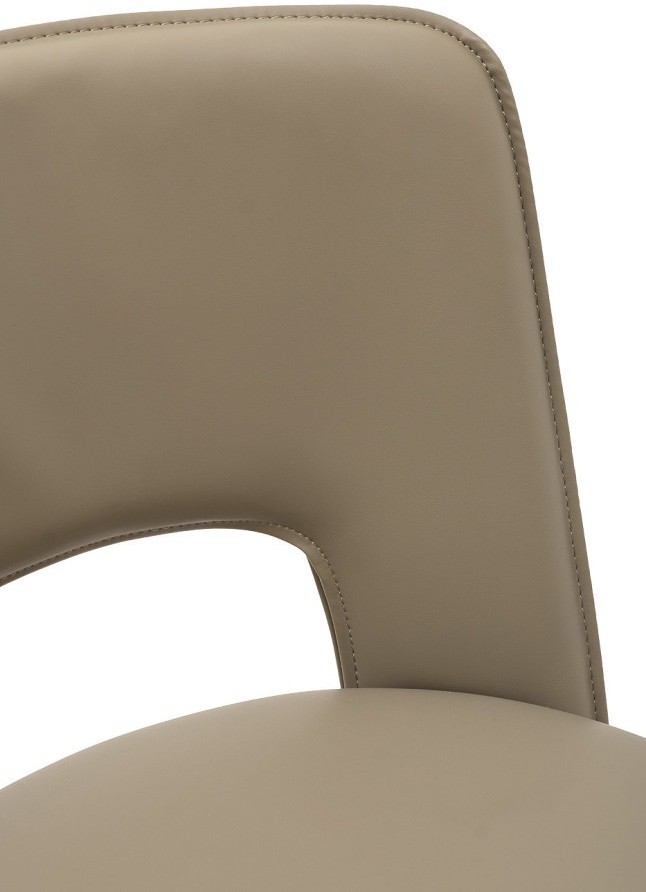 Стул барный экокожа бежевый+бронза 43*46*93см (TT-00013153)