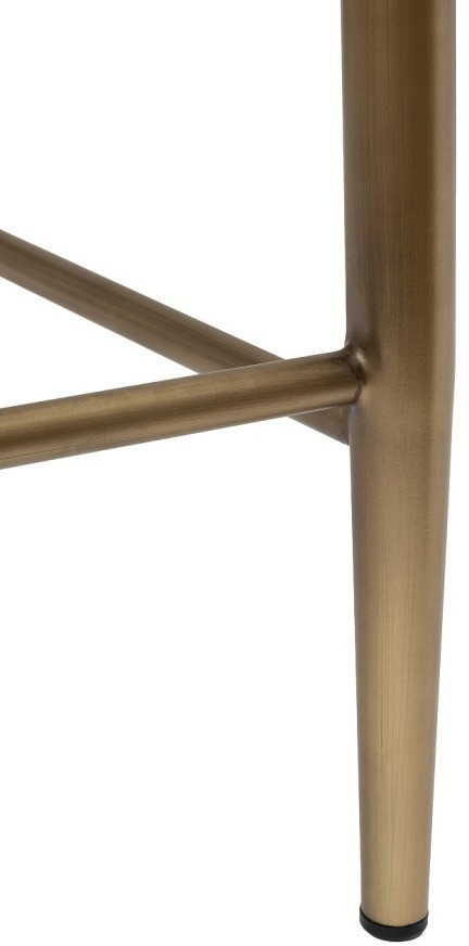 Стул барный экокожа бежевый+бронза 43*46*93см (TT-00013153)