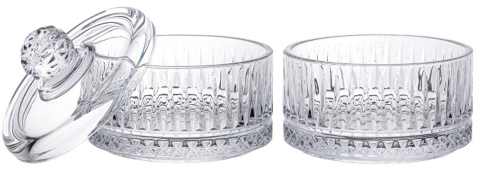 Емкость для хранения lefard с крышкой 2 яруса "lines" 10,5*15 см, 280 мл (каждая) (691-088)