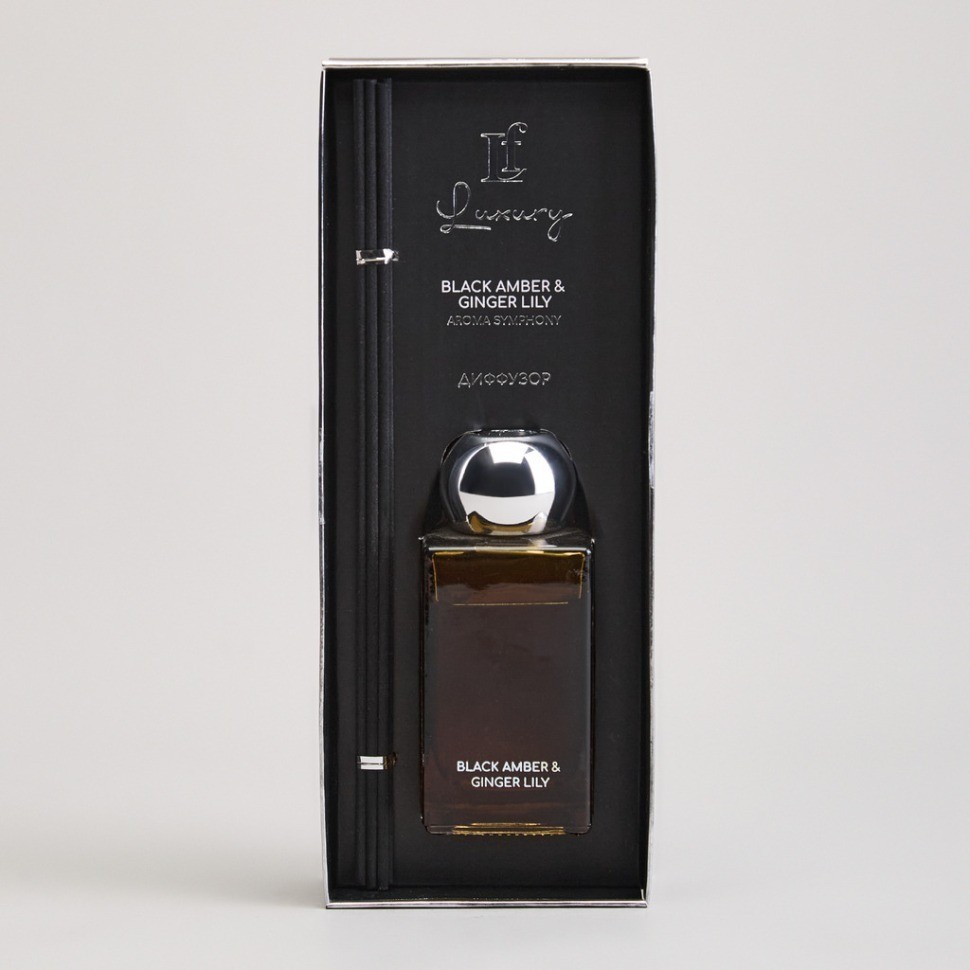 Диффузор ароматический "luxury" black amber&ginger lily 100 мл Lefard (605-115)
